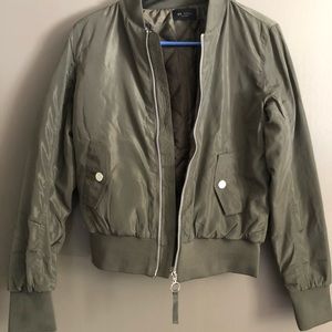 BE COOL Los Angeles Bomber Jacket - Olive Green